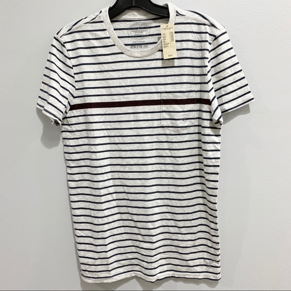 NWT American Eagle Athletic Fit Striped Shirt